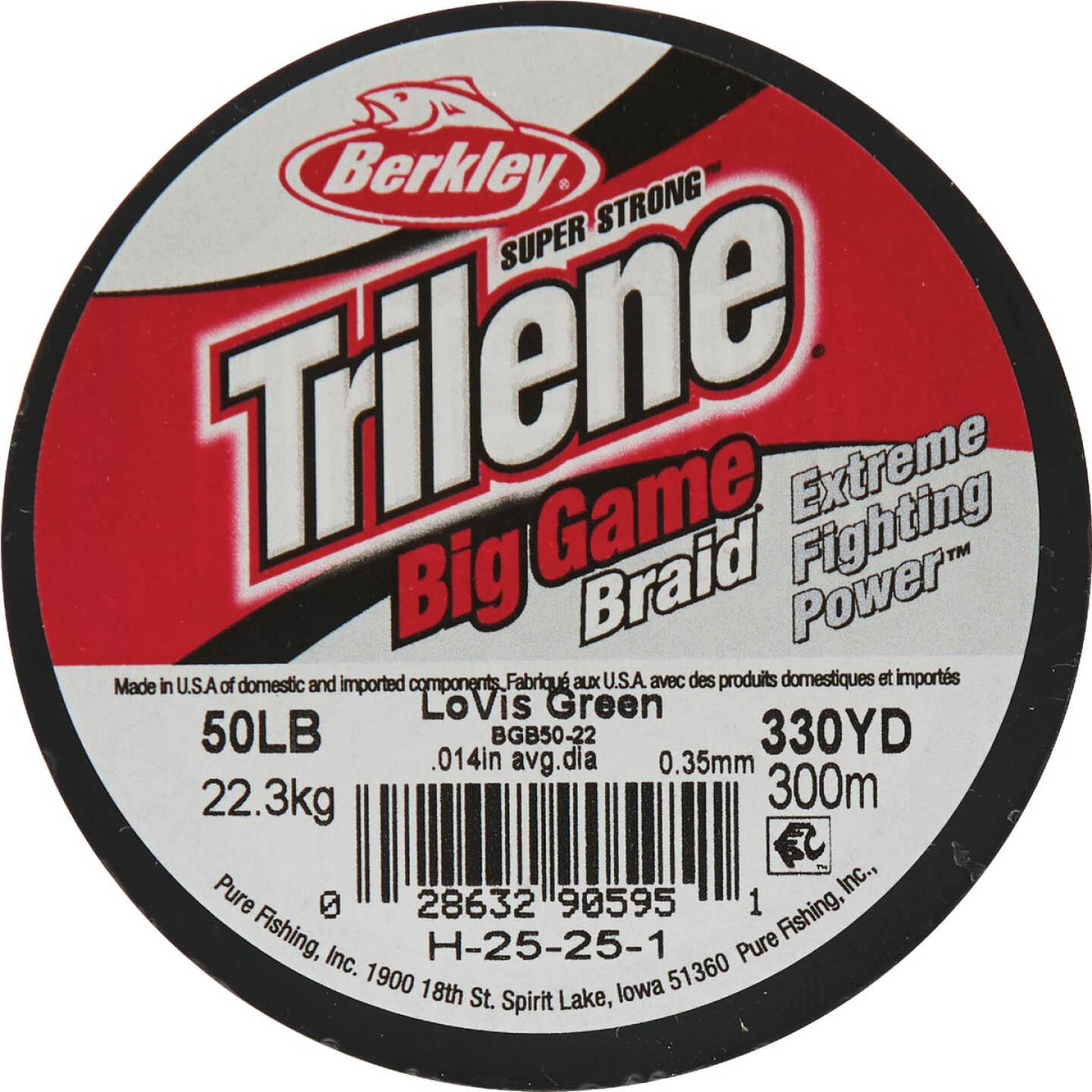 Berkley Trilene Big Game Braid 50 Lb. 328 Yd. Lo-Vis Green Fishing Line Image 3