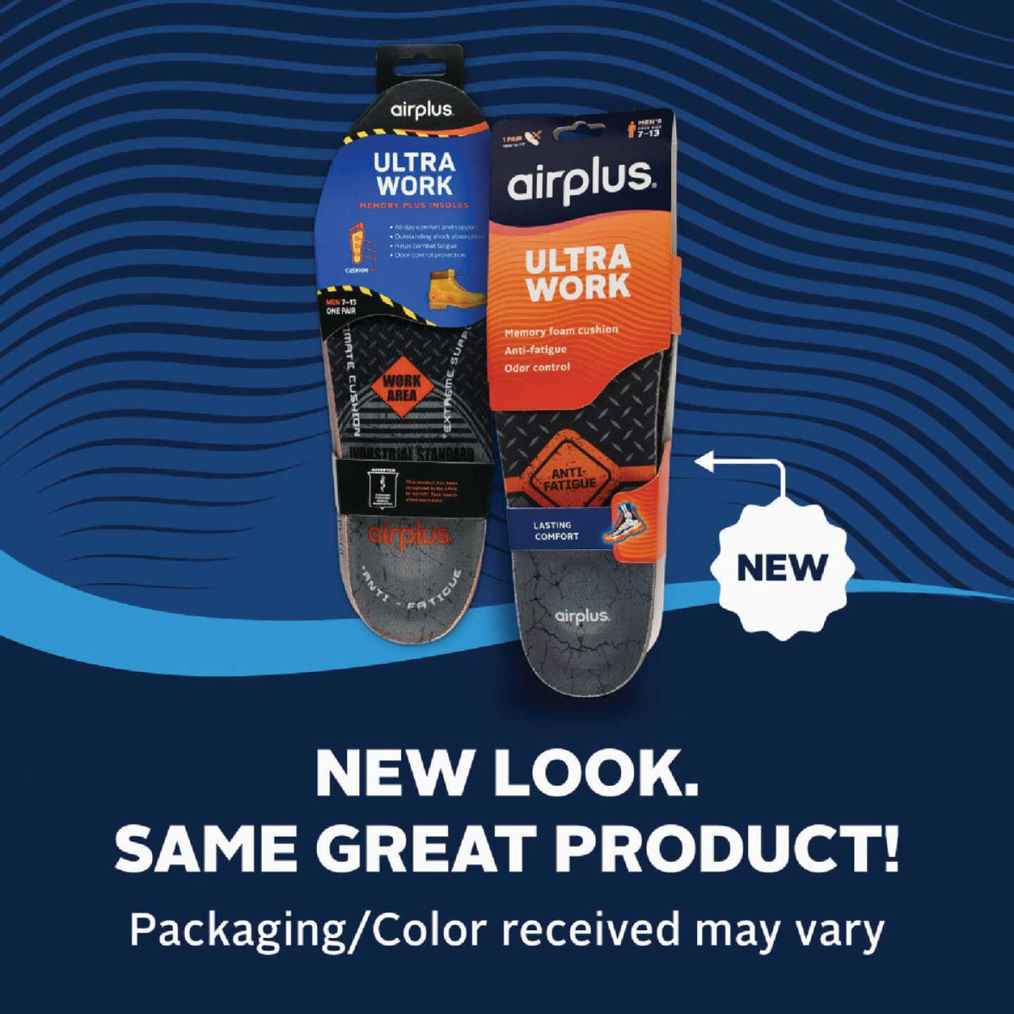 Implus Airplus Ultra Work Men's 7 to 13 Memory Plus Insoles Image 2