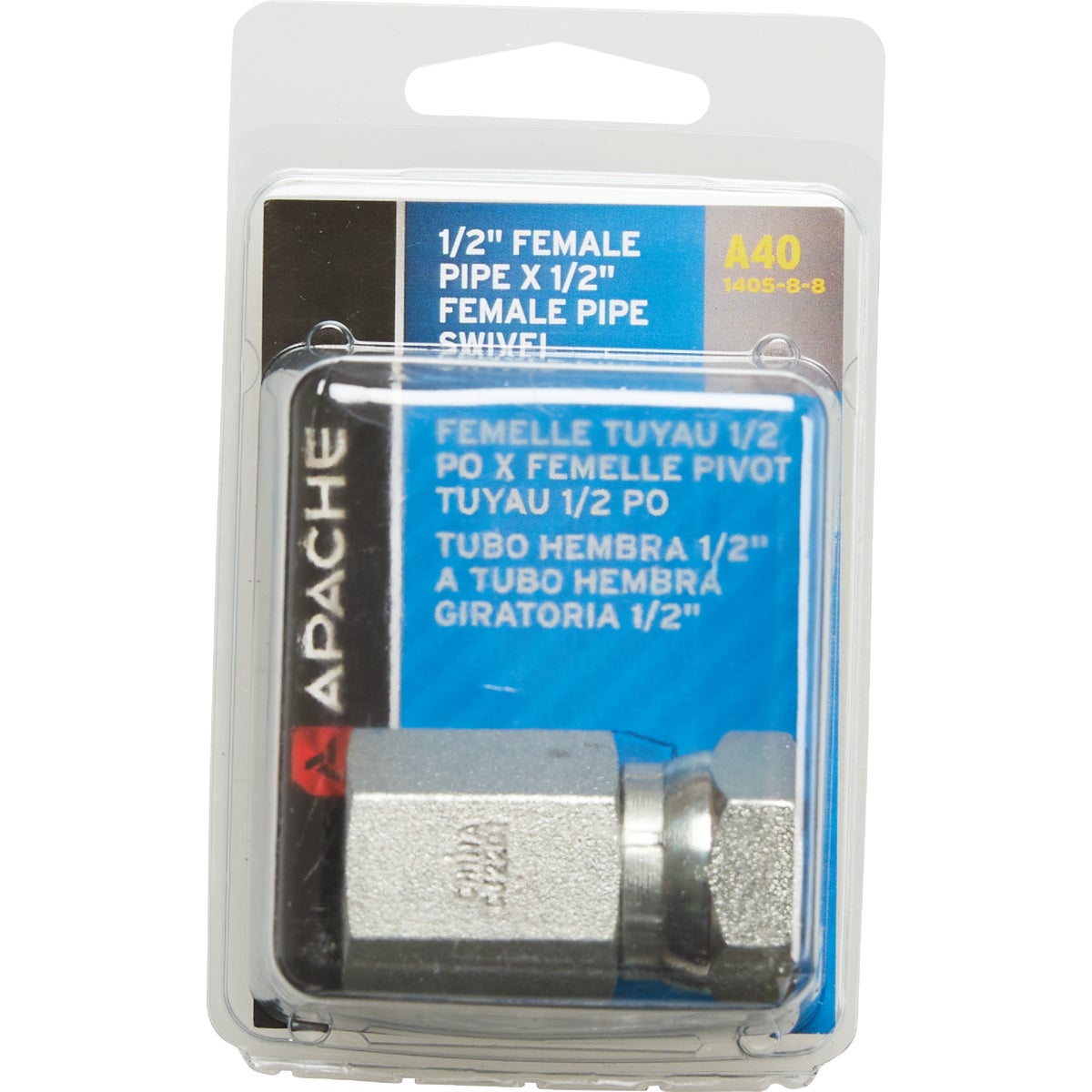 Apache 1/2 In. Female Pipe Swivel x 1/2 In. Female Pipe Swivel Straight Hydraulic Hose Adapter Image 2