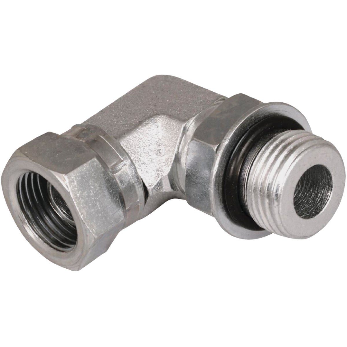 Apache 1/2 In. Male O-Ring x 1/2 In. Female Pipe Swivel 90 Deg. Hydraulic Hose Adapter Image 1