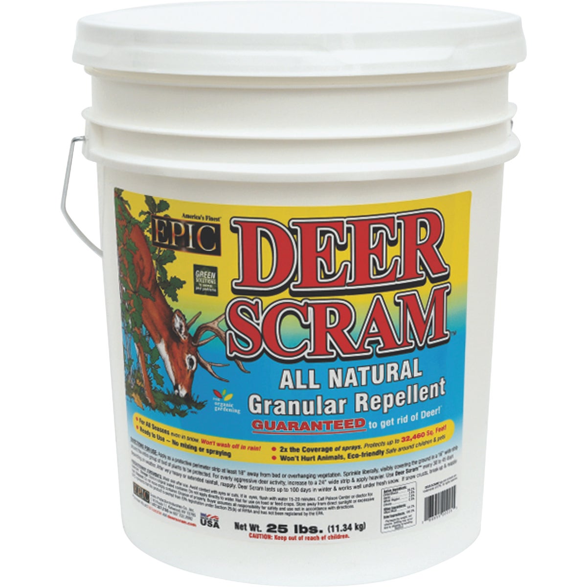 Deer Scram 25 Lb. Granular Organic Deer Repellent Image 1