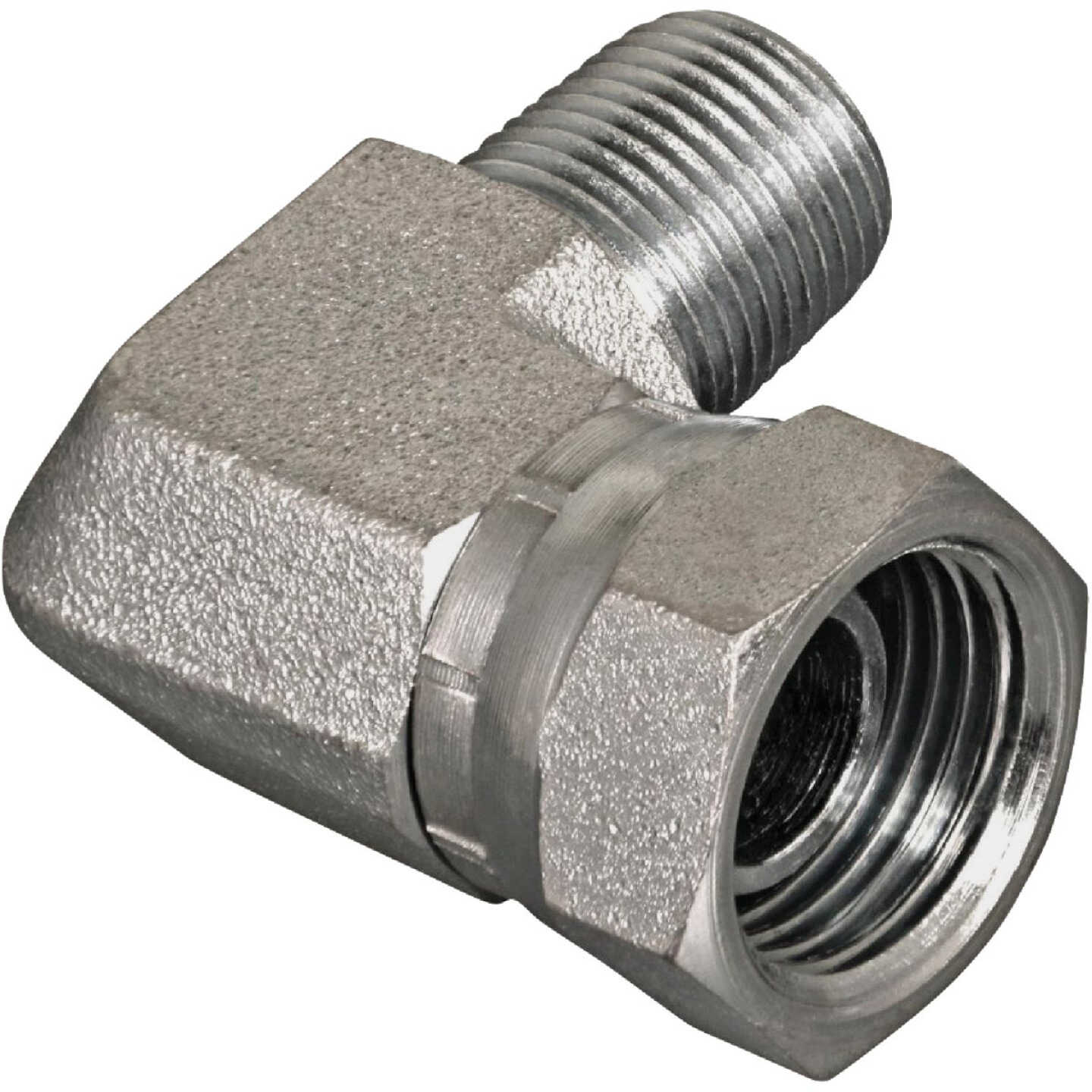 Apache 1/2 In. Male Pipe x 1/2 In. Female Pipe Swivel 90 Deg. Hydraulic Hose Adapter Image 1