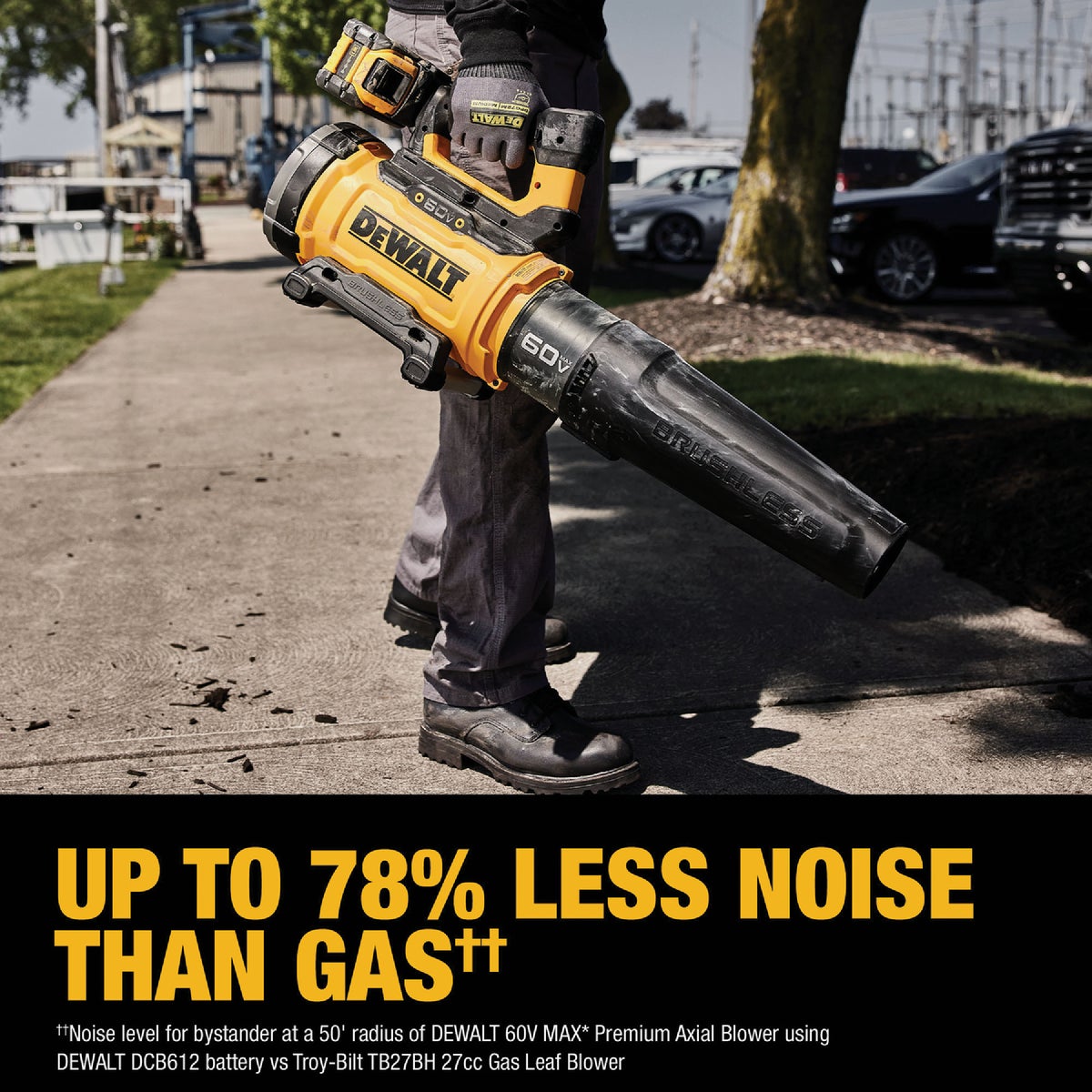 DEWALT 60V MAX Brushless High Power Cordless Blower Kit with FLEXVOLT 12.0 Ah Battery & Fast Charger Image 4