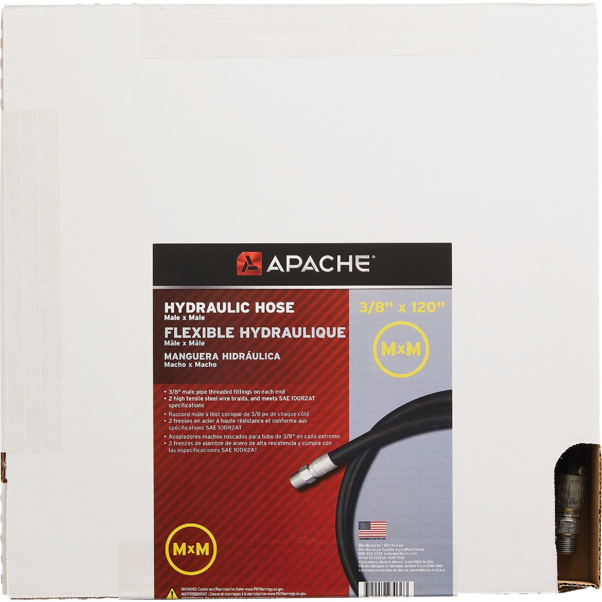 Apache 3/8 In. x 120 In. Male to Male Hydraulic Hose Image 2