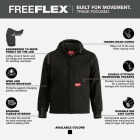 Milwaukee FREEFLEX Men's 3XL Black Softshell Hooded Jacket Image 4