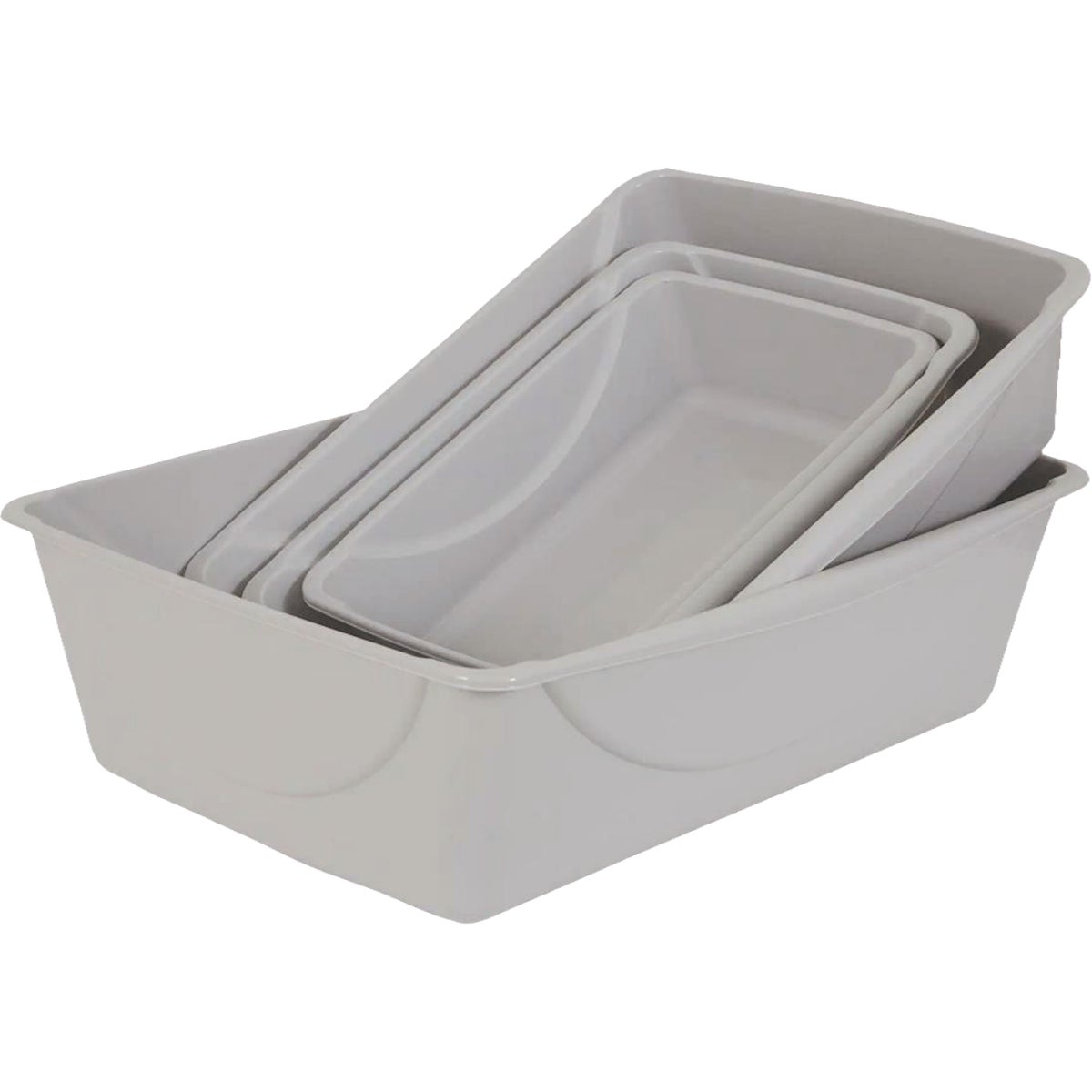 Petmate Medium Gray Cat Litter Pan Image 1