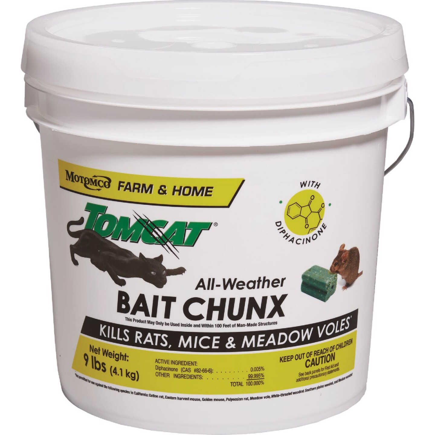 Tomcat 9 Lb. All-Weather Rats, Mice, & Meadow Voles Bait Chunx Image 1