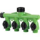 Green Thumb 4-Way Full Flow Poly Manifold Hose Shutoff Image 1