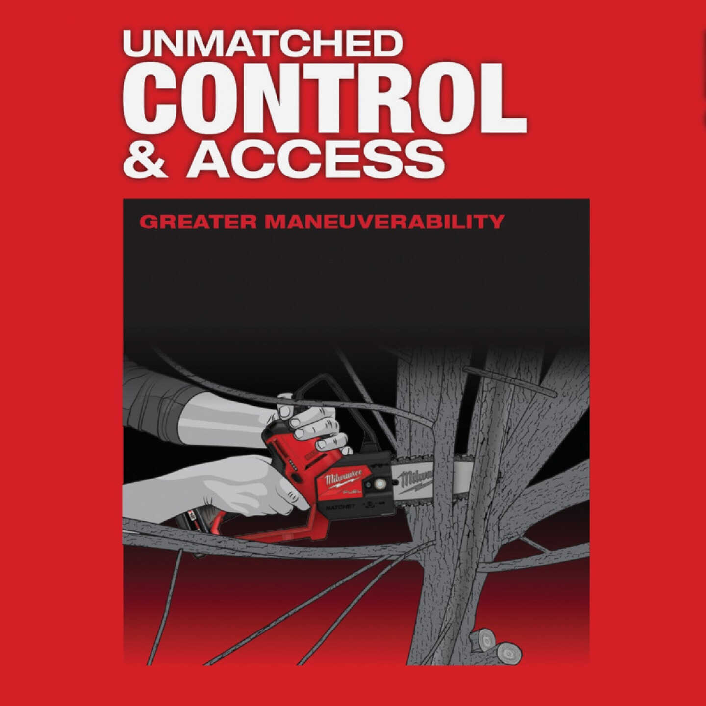 Milwaukee M12 FUEL HATCHET Brushless 6 In. Cordless Pruning Saw Kit with 4.0 Ah Battery & Charger Image 7