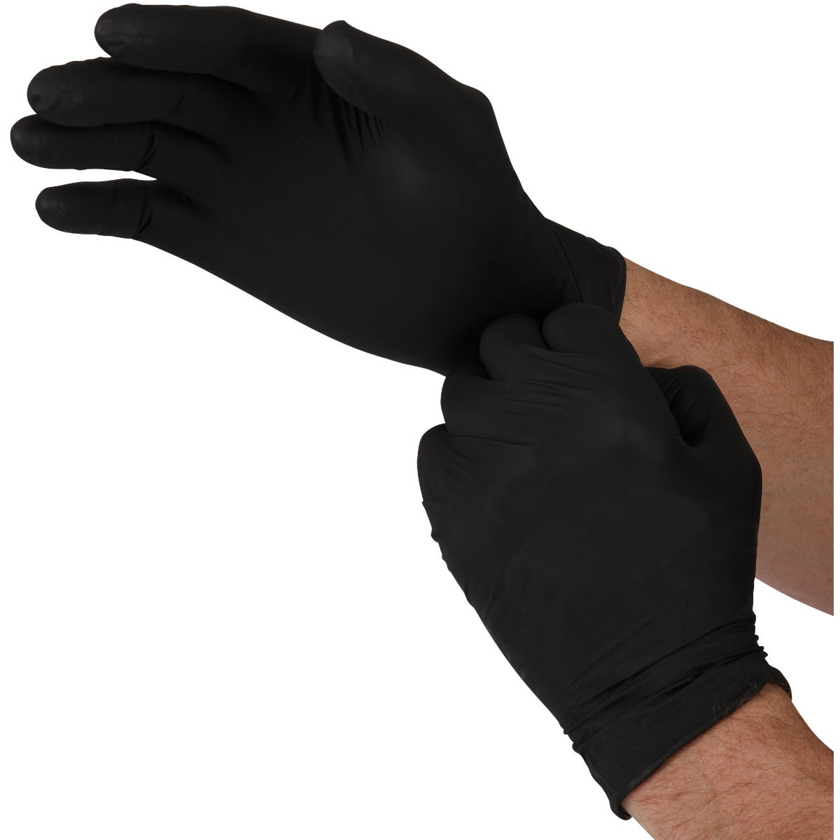 Boss Large Black Nitrile 4 Mil Disposable Gloves (50-Pack) Image 1