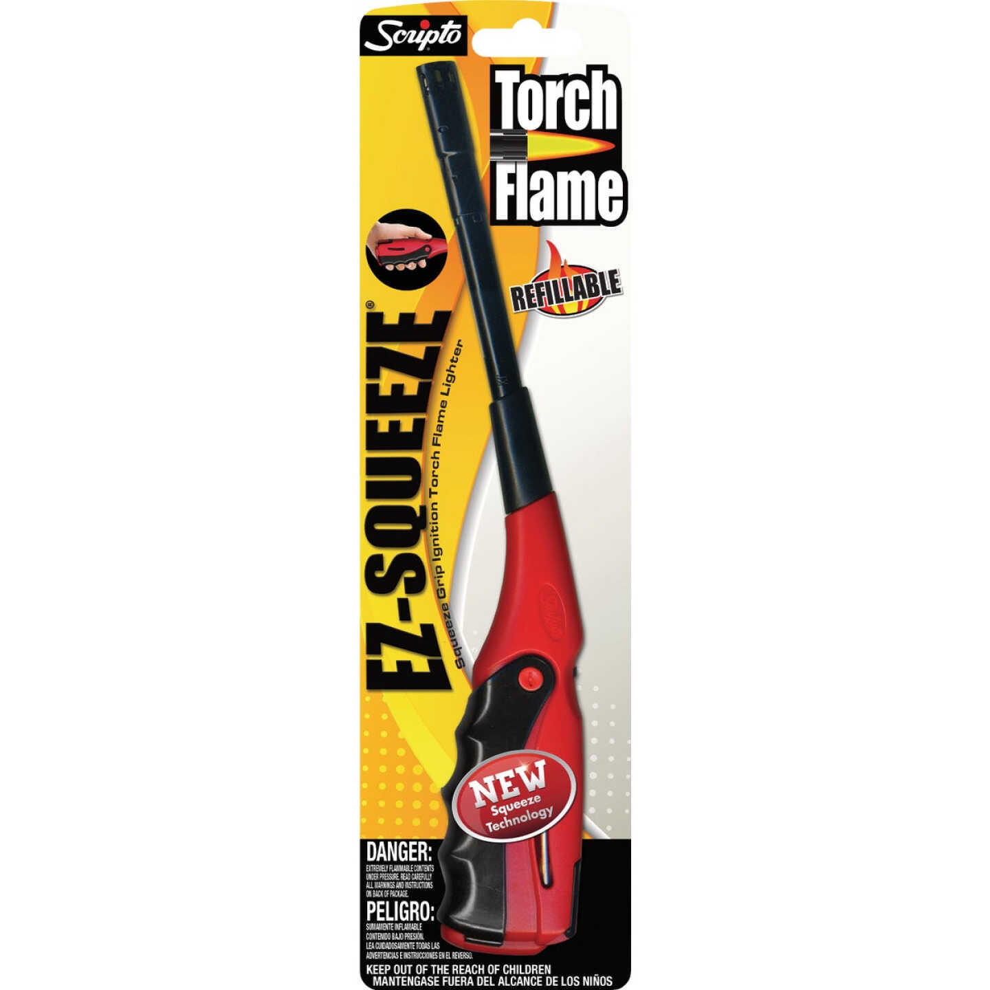 Scripto EZ Squeeze Torch Flame Refillable Utility Lighter Image 1