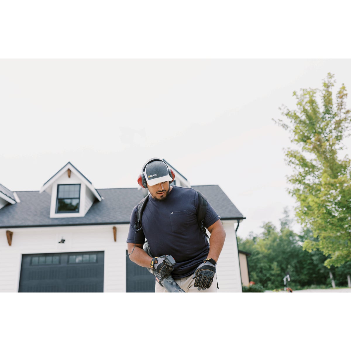 Berne Charcoal Heather Offset Logo Mesh-Back Cap Image 3