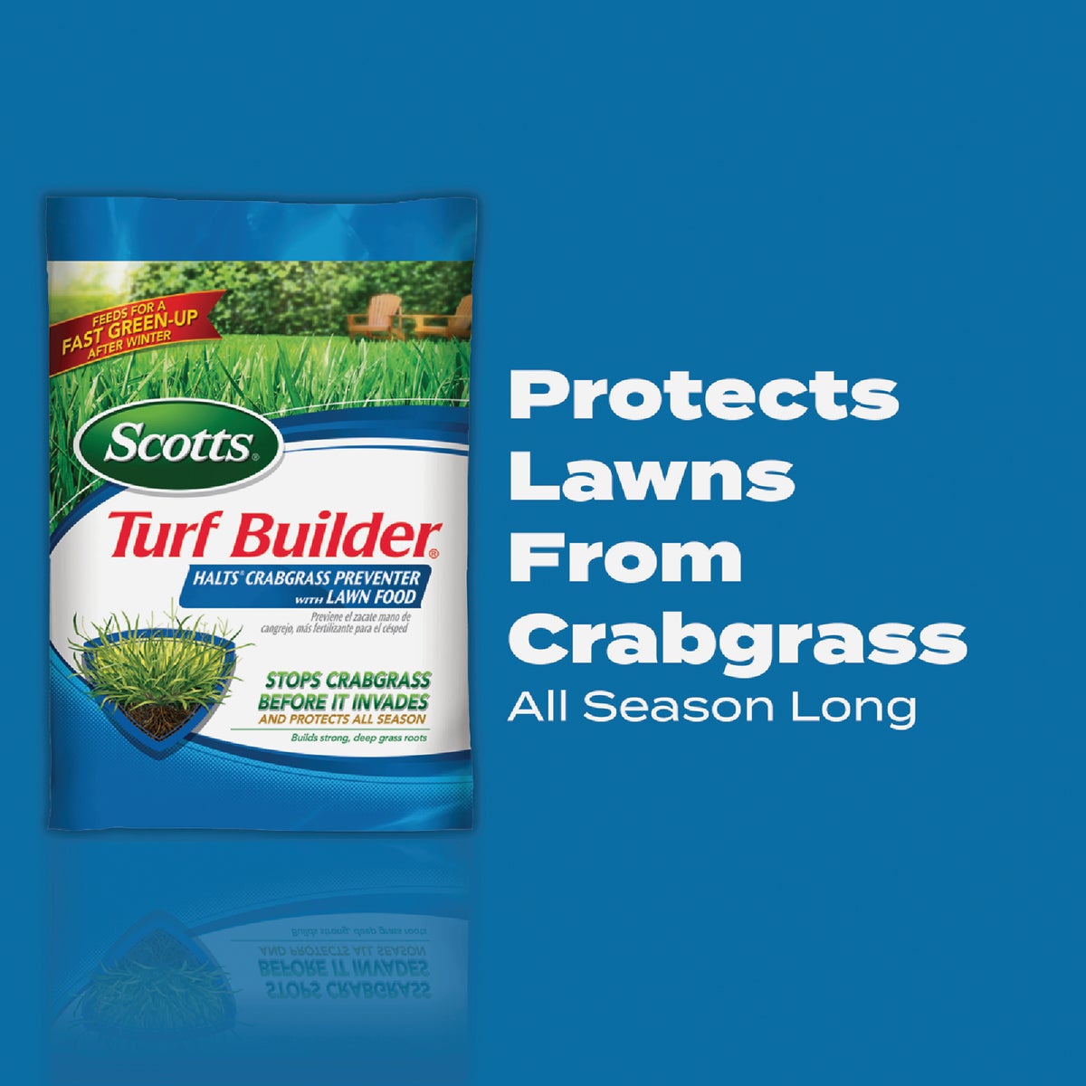 Scotts Turf Builder 13.35 Lb. 5000 Sq. Ft. Halts Crabgrass Preventer with Lawn Food Image 2