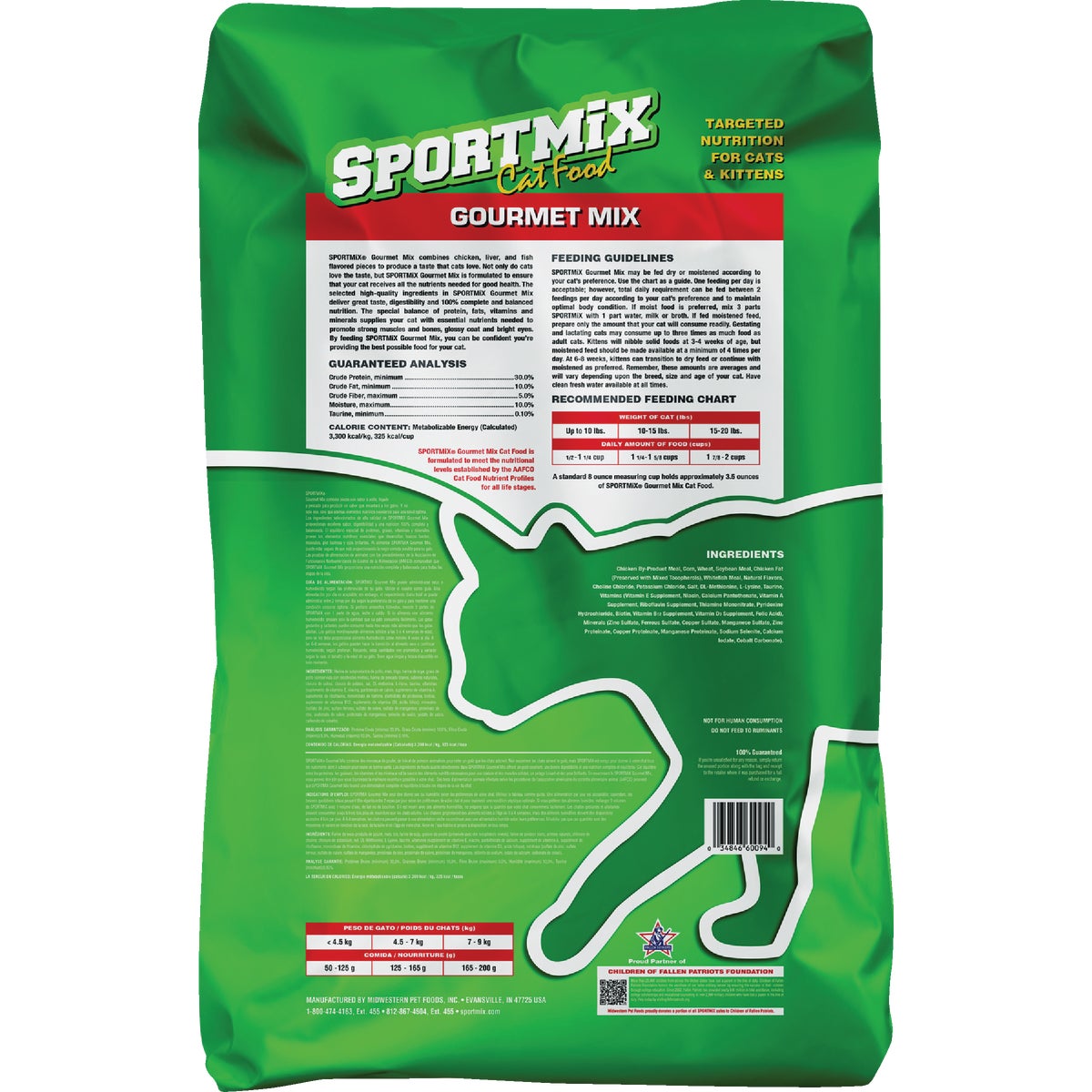 Sportmix Gourmet Mix 15 Lb. Chicken, Liver, & Fish Flavor All Ages Dry Cat Food Image 2