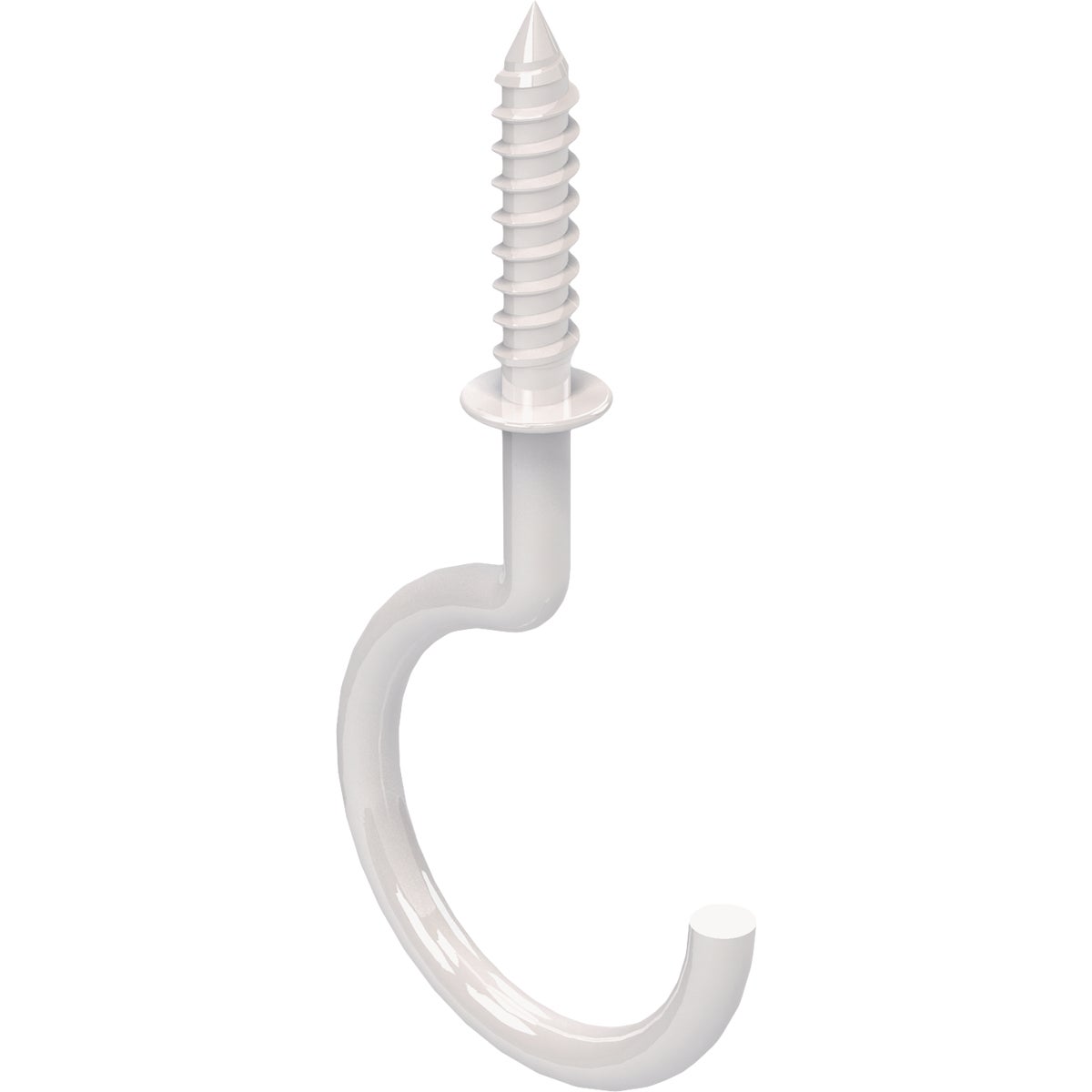 National Hardware White Vinyl-Coated Ceiling Hook (2-Pack)