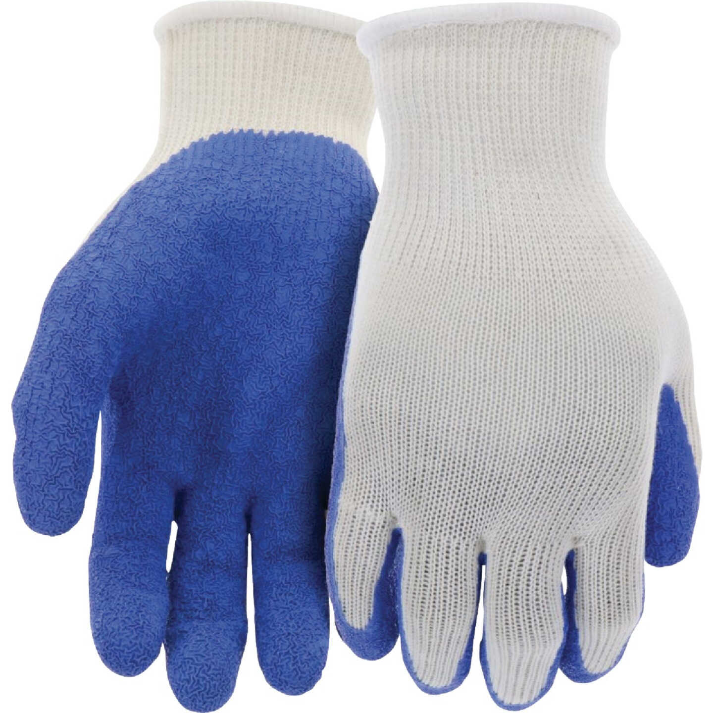 Do it Best Men's Medium Grip Latex Coated Glove, Blue Image 1
