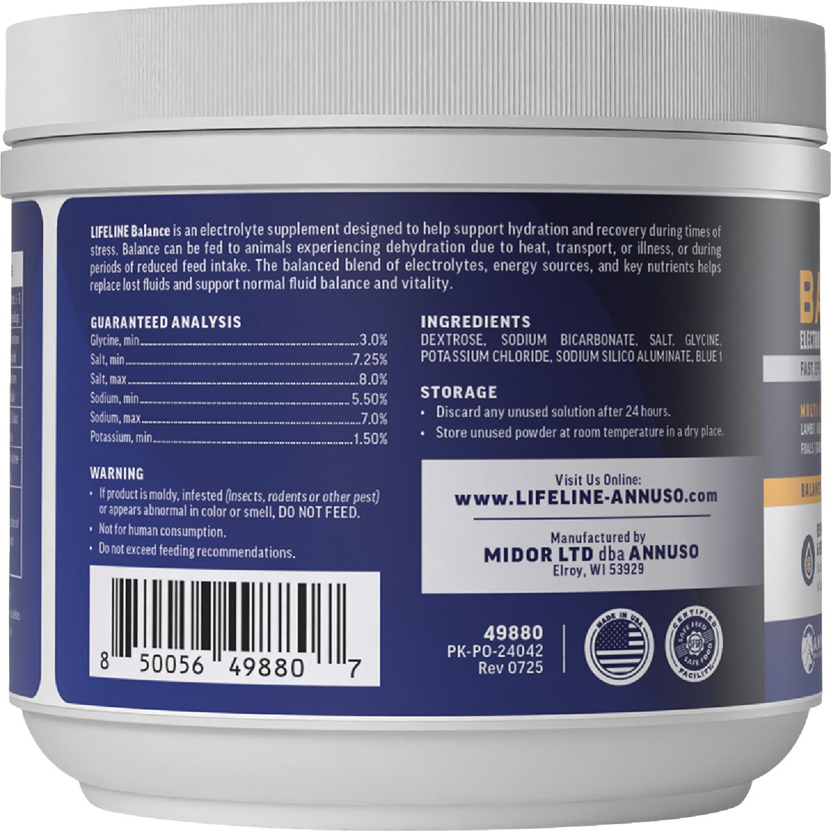 LifeLIne Balance 4 Oz. Multi-Species Electrolyte Nutritional Supplement Image 2