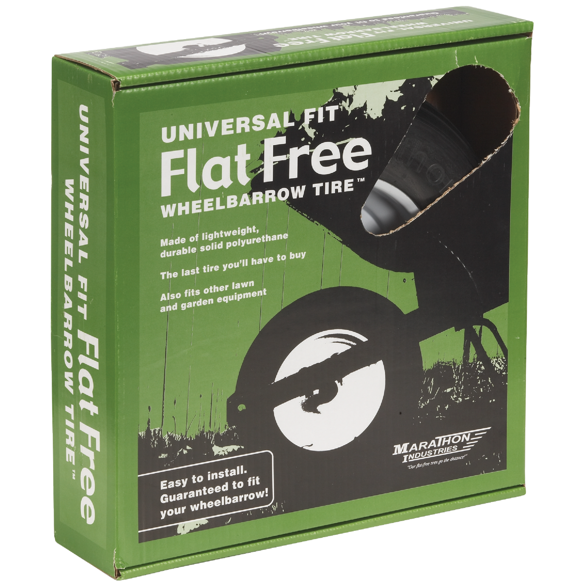 Marathon 14.5 In. Universal Flat Free Wheelbarrow Wheel Image 2