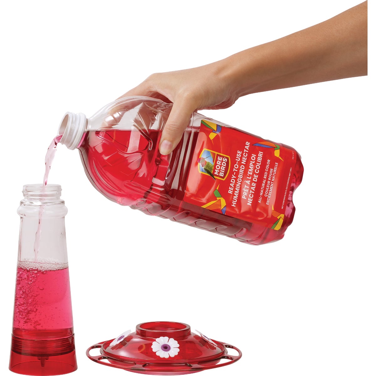 More Birds 64 Oz. Red Ready To Use Liquid Hummingbird Nectar Image 3
