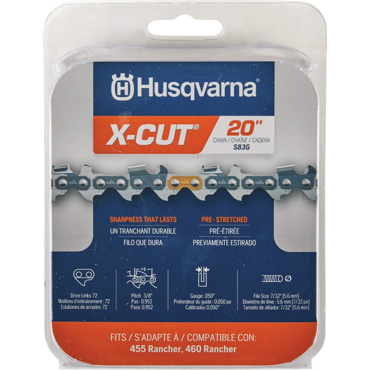 Husqvarna X-Cut 20 In. Pixel Chain Semi-Chisel (CS) Image 1