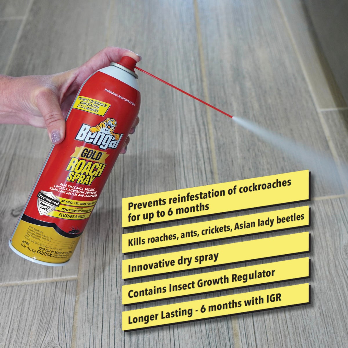 Bengal Gold 11 Oz. Aerosol Spray Roach Killer Image 3