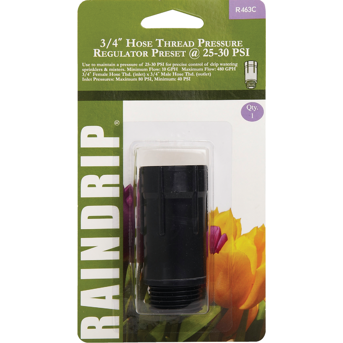 Raindrip 25-30 PSI 3/4 In. Hose Thread Preset Hose Pressure Regulator Image 2