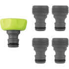 Flexzilla Standard Garden Hose Quick-Connect Fitting Plug Kit, ZillaGreen (5-Piece) Image 1