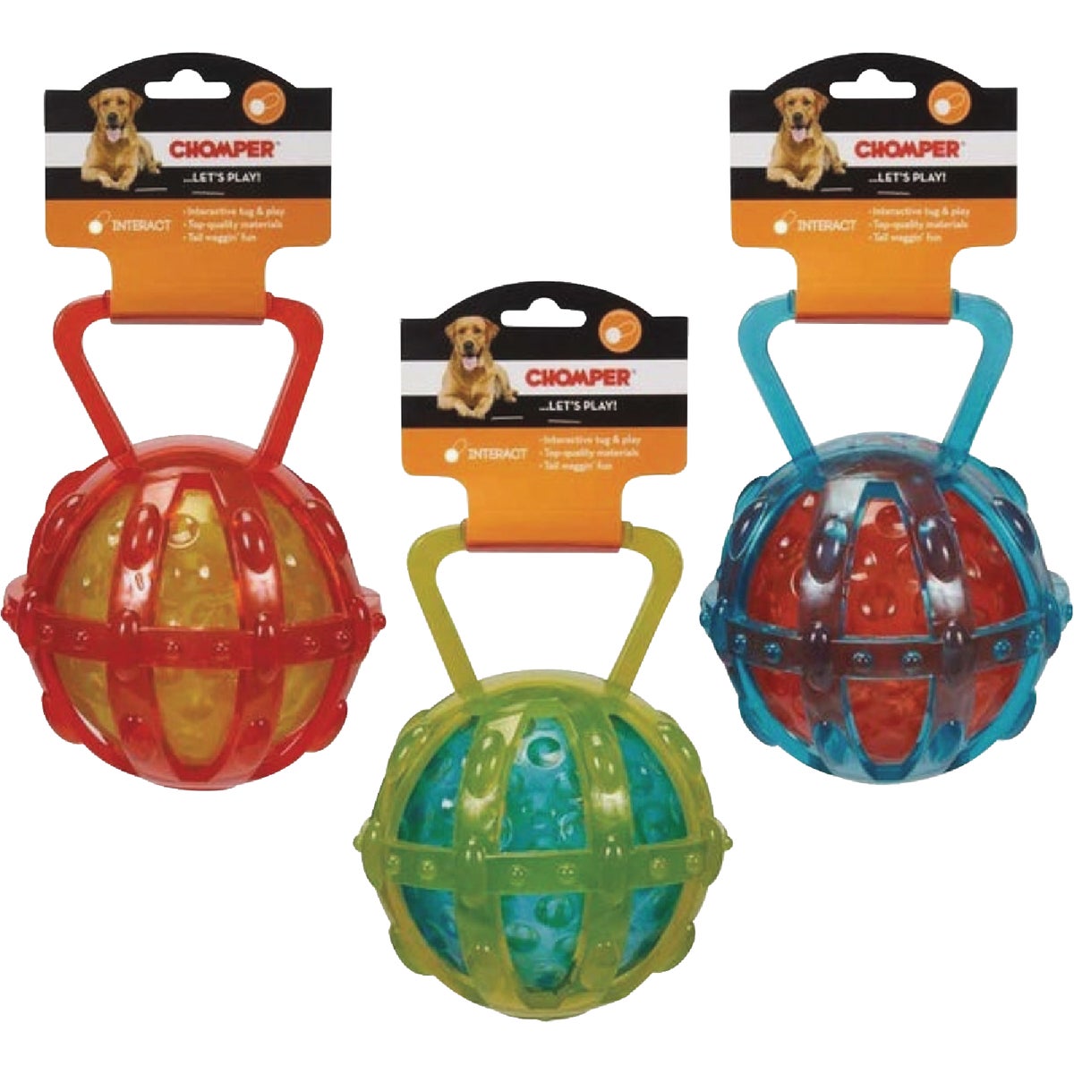 Boss Pet Chomper TPR Cage with Transparent Ball Dog Toy