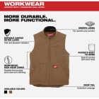 Milwaukee GRIDIRON Men's 2XL Brown Sherpa-Lined Vest Image 2