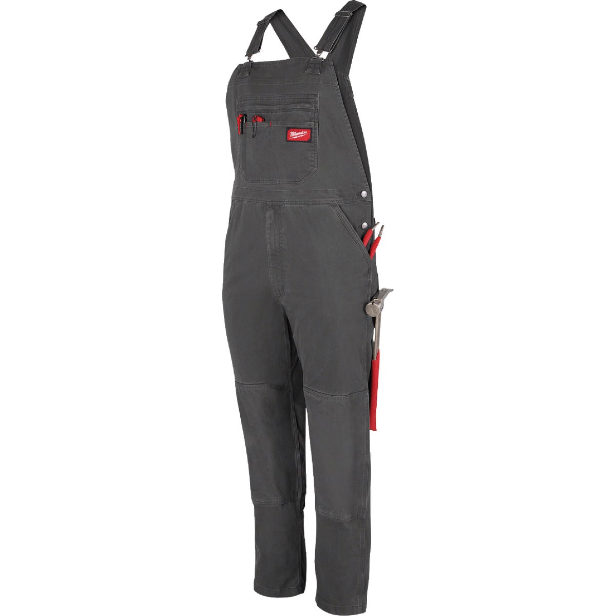 Milwaukee FREEFLEX Men's 36x30 Gray Unlined Bib Overalls Image 6