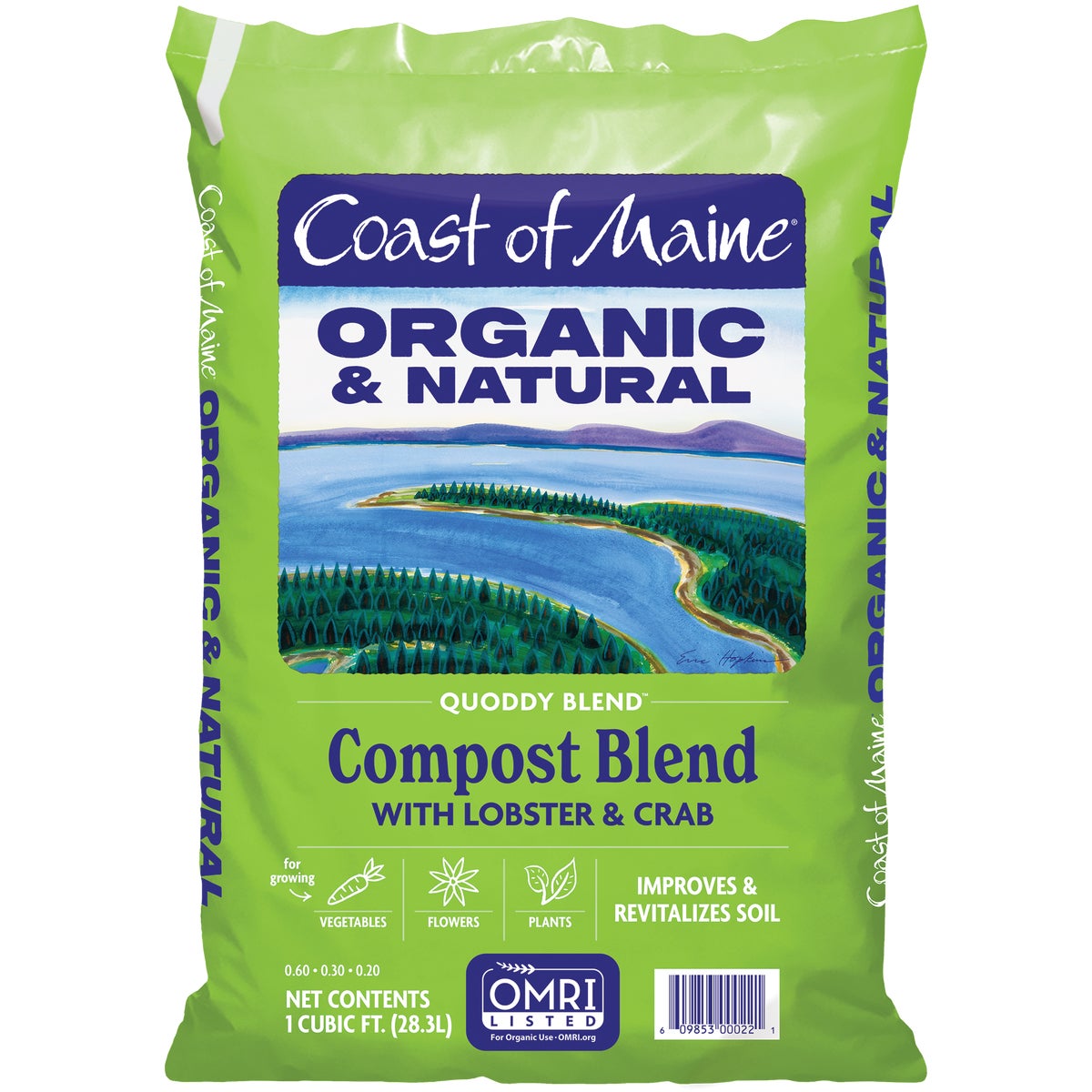 Coast of Maine Quoddy Blend 1 Cu. Ft. 26 Lb. Organic & Natural Compost