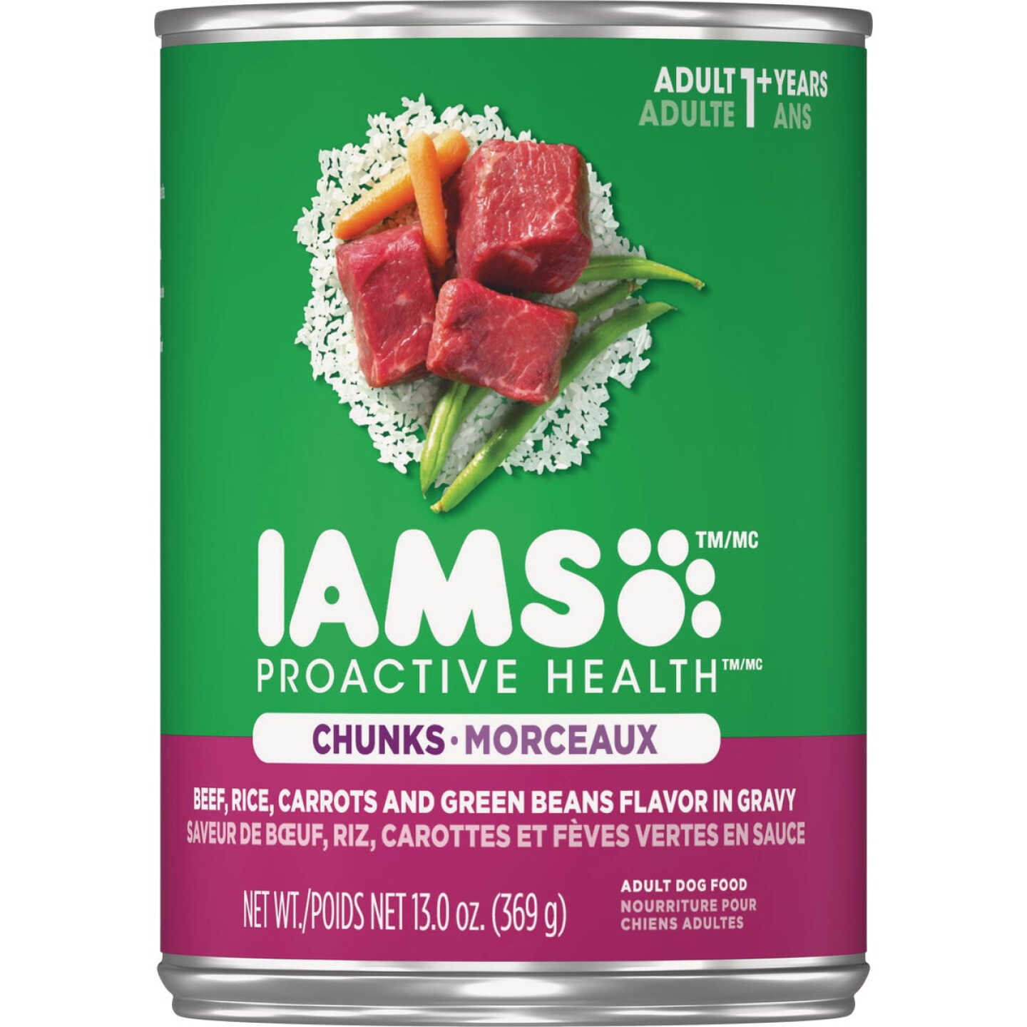 IAMS Proactive Health Beef Adult Wet Dog Food, 13 Oz. Image 1