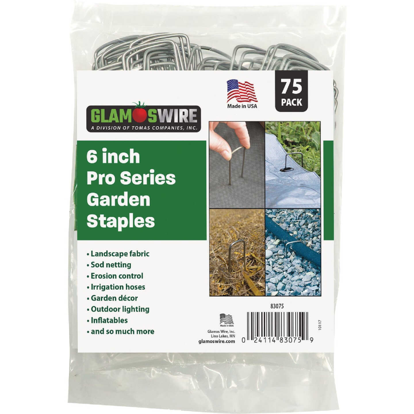 Glamos 6 In. Pro Series Garden Staple (75-Pack) Image 2