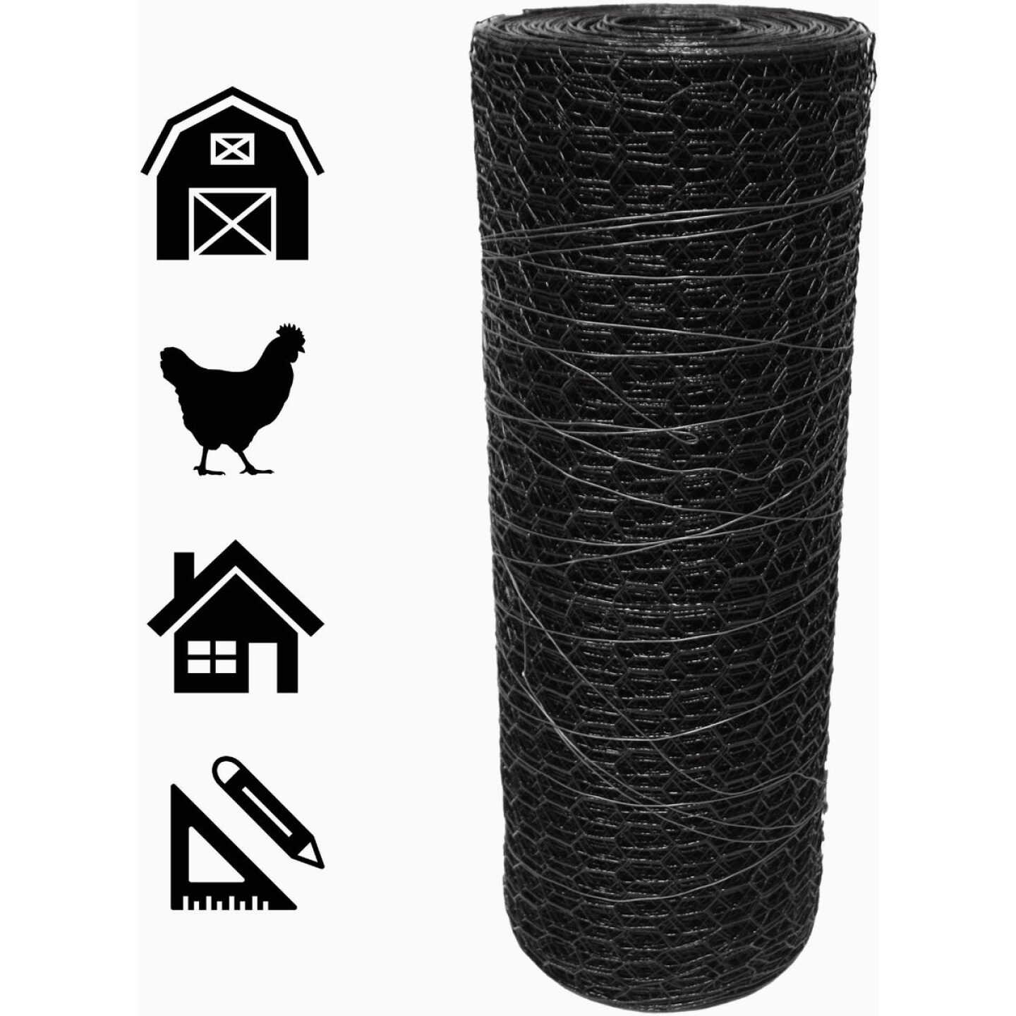 Acorn 1 In. x 48 In. H. x 150 Ft. L. Hexagonal Vinyl-Coated Wire Poultry Netting Image 3