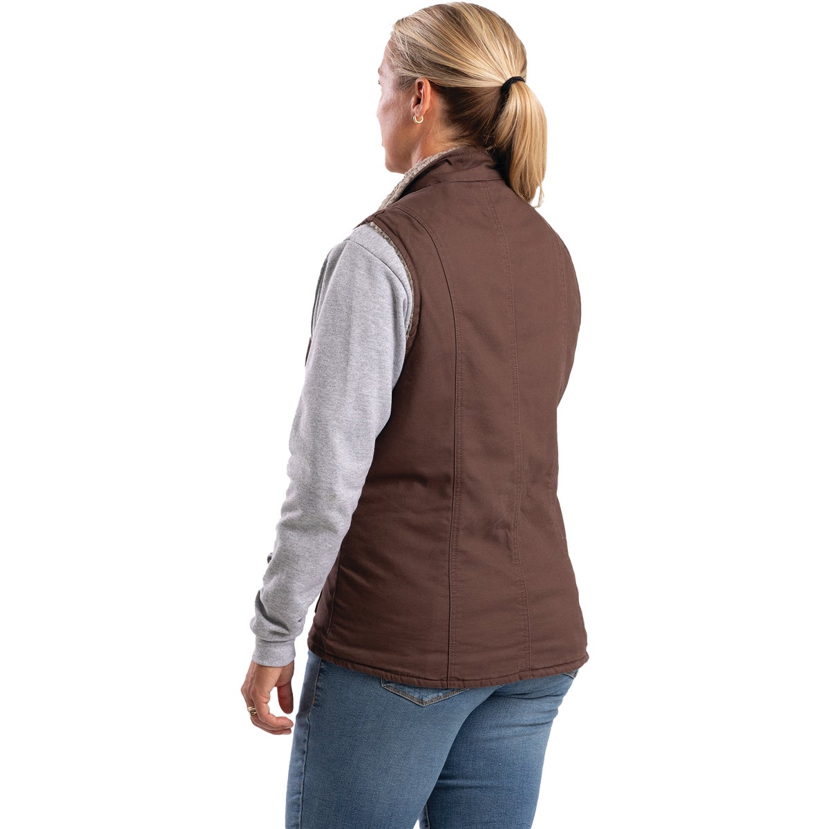 Berne Softstone Women's Large Tuscan Sherpa-Lined Vest Image 5