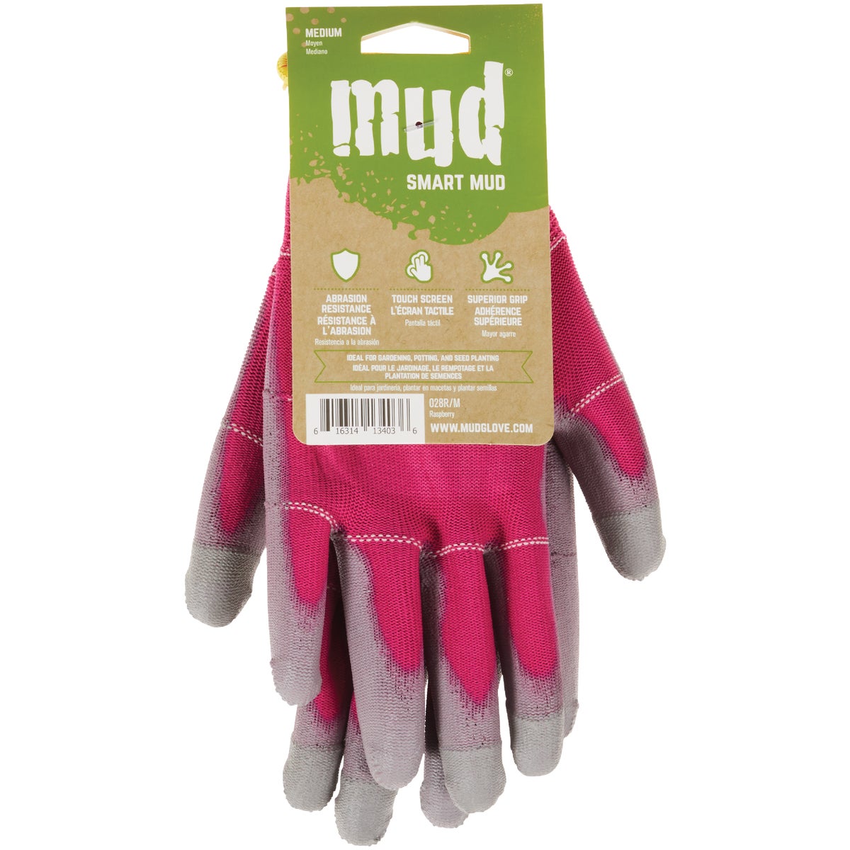 Smart Mud Women's Medium Polyester Raspberry Garden Glove Image 2