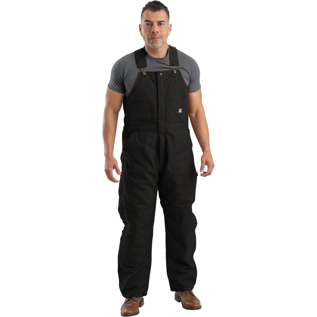 Berne Men's XL Black Heritage Insulated Duck Bib Overalls