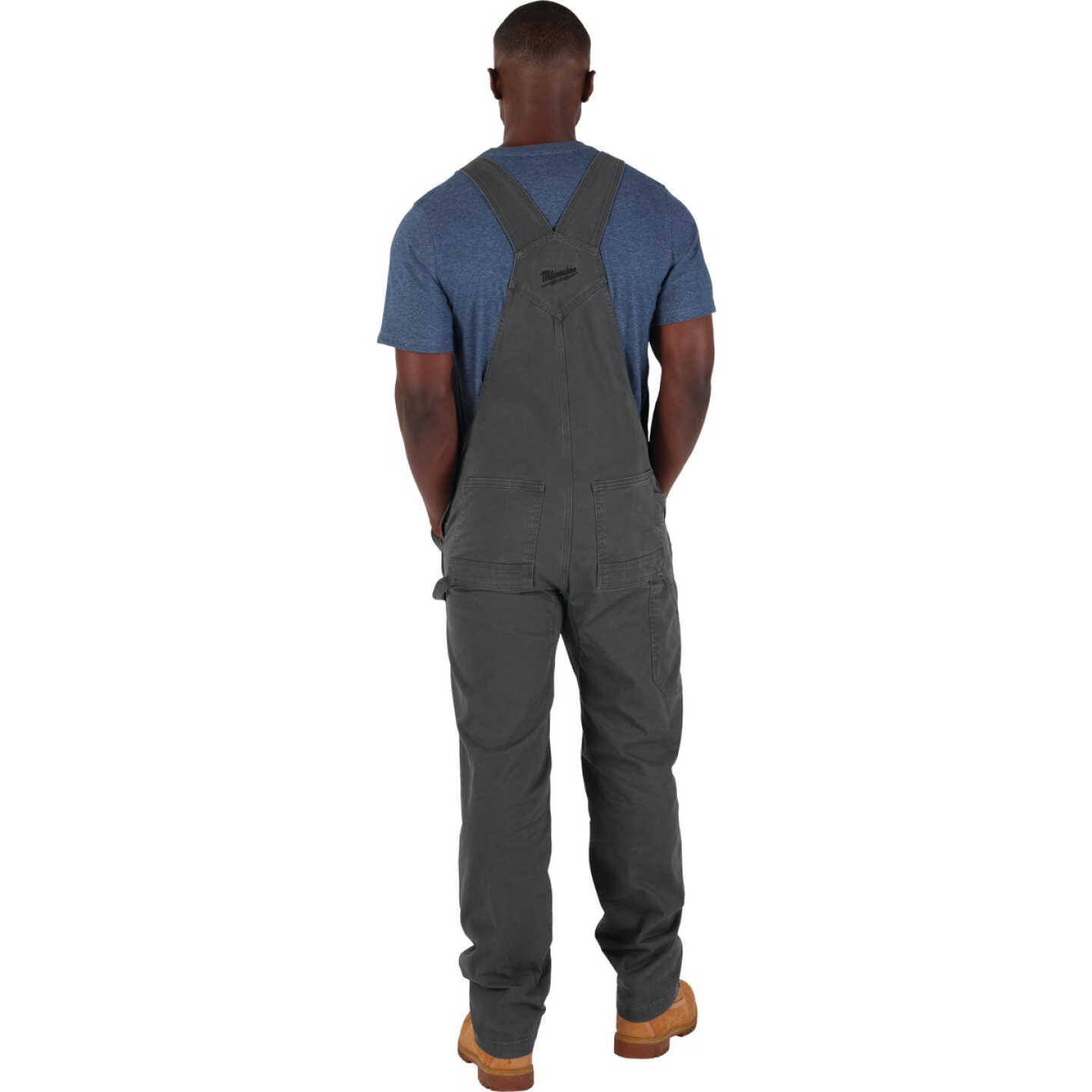 Milwaukee FREEFLEX Men's 36x34 Gray Unlined Bib Overalls Image 7