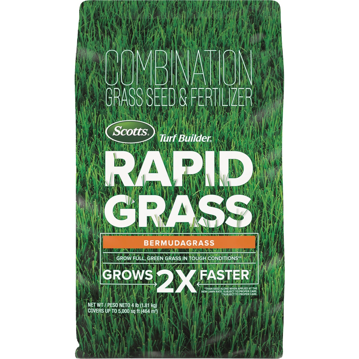 Scotts Turf Builder Rapid Grass 4 Lb. 1498 Sq. Ft. Bermudagrass Seed & Fertilizer Combination Image 1