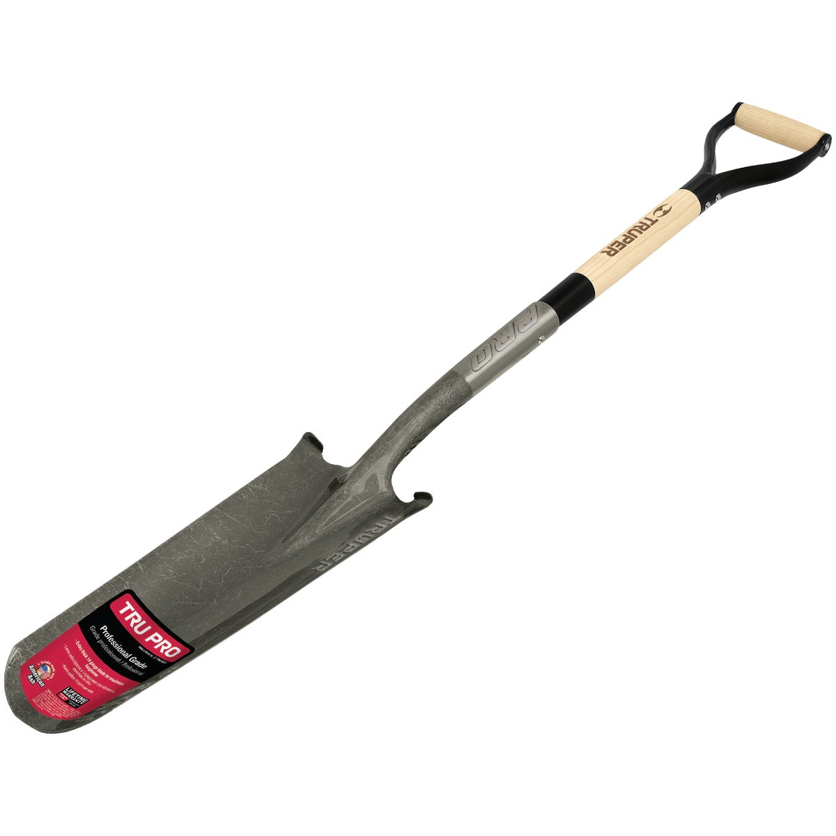 Truper Tru Pro 32 In. Wood D-Handle Round Point Drain Spade