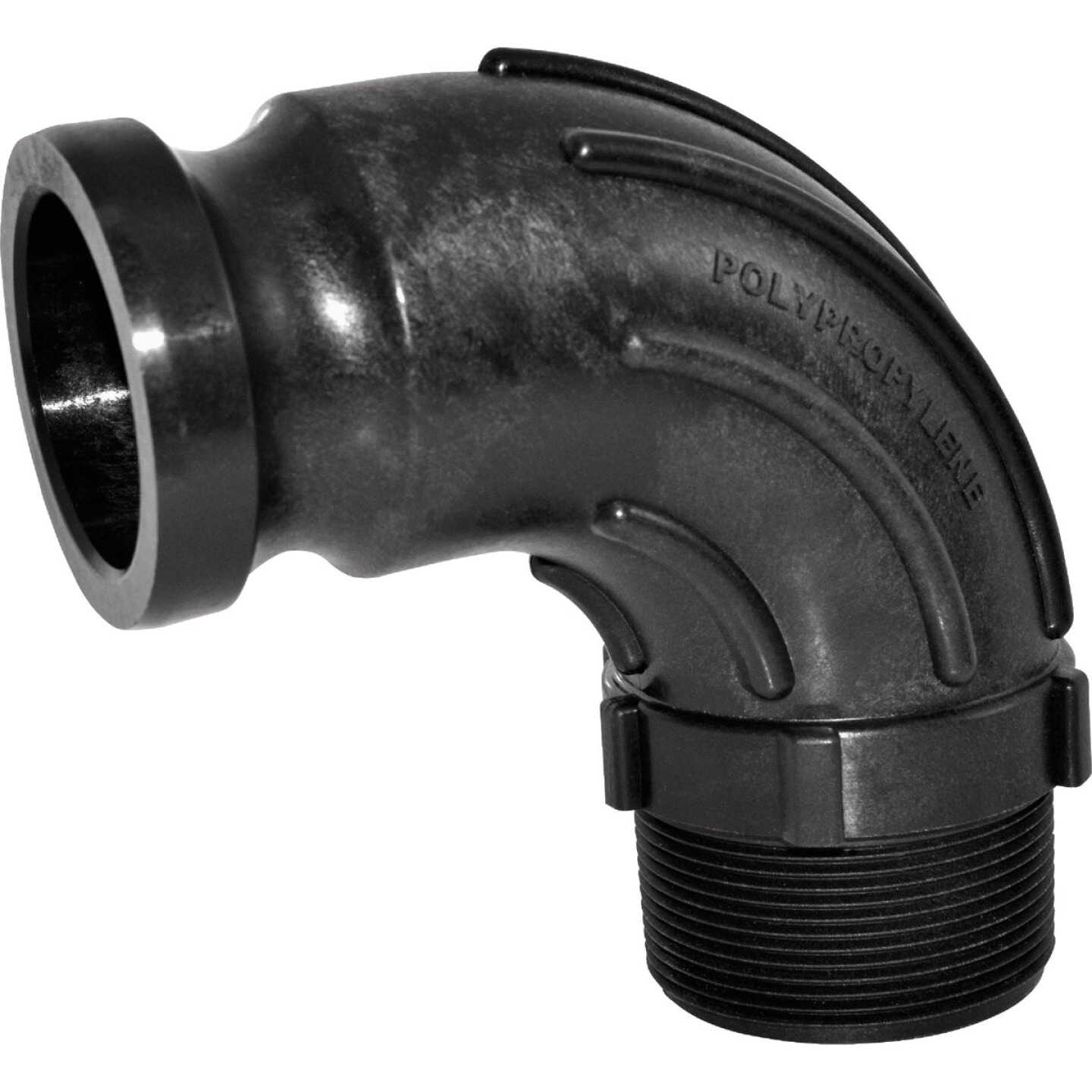 Green Leaf 2 In. Male Adapter x 2 In. MNPT Cam Lock Sweep Elbow Image 1