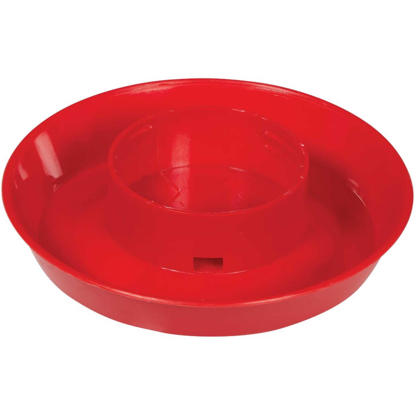 Farm-Tuff 1 Qt. Screw-On Red Polypropylene Poultry Waterer Base Image 1