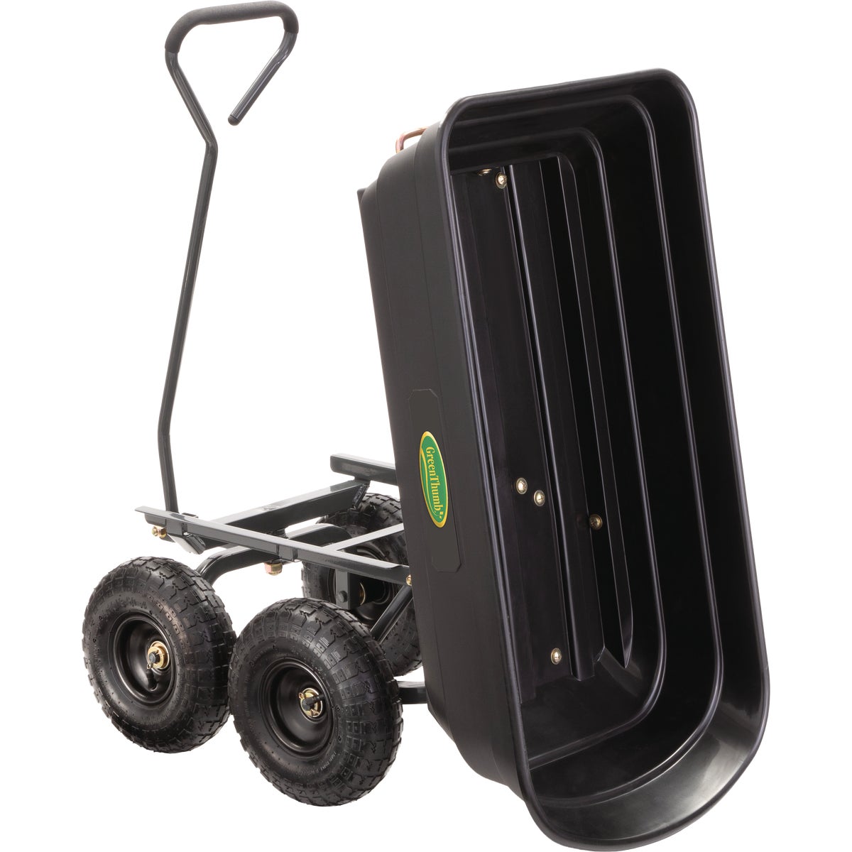 Green Thumb 4 Cu. Ft. Poly Dump Cart Image 2