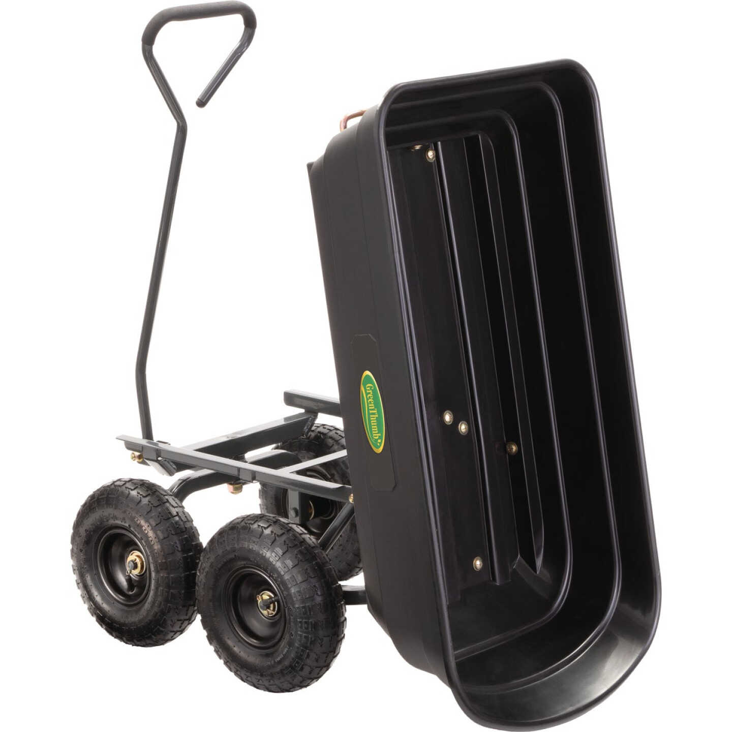 Green Thumb 4 Cu. Ft. Poly Dump Cart Image 2