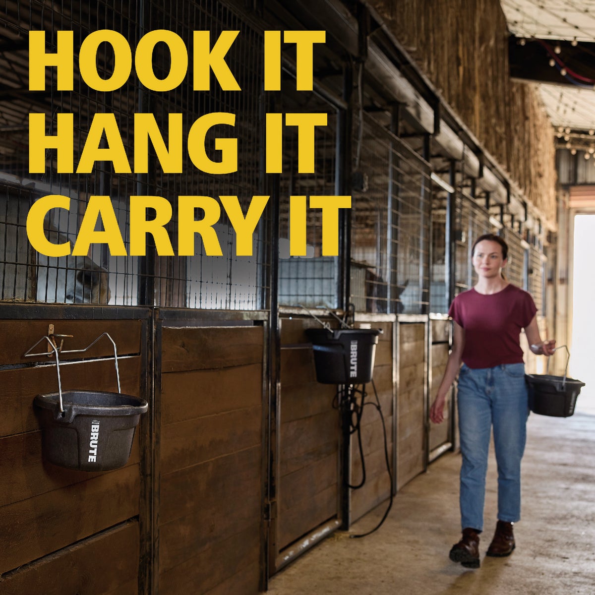 Rubbermaid Commercial Brute 2 Gal. 3-in-1 Flat Back Bucket Image 6