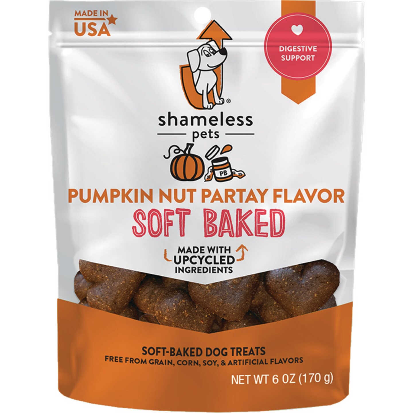 Shameless Pets Pumpkin Nut Partay Soft Baked Dog Treat, 6 Oz. Image 1