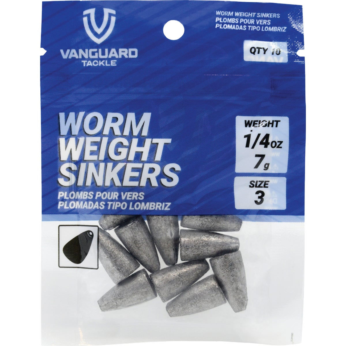 Vanguard 1/8 Oz. Worm Weights (14-Pack)