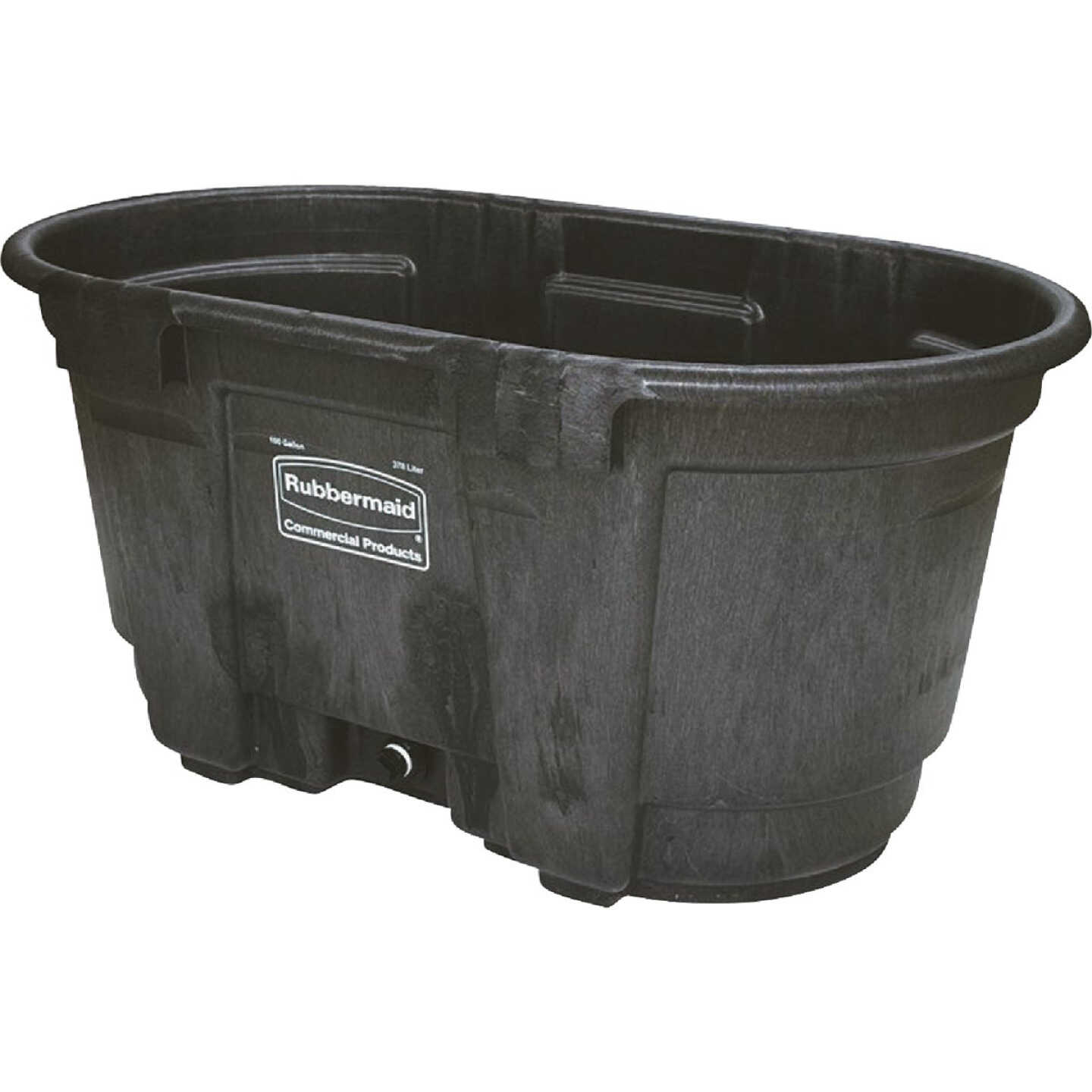 Rubbermaid 100 Gal. Plastic Stock Tank with 1-1/2 In. Drain Plug Image 1
