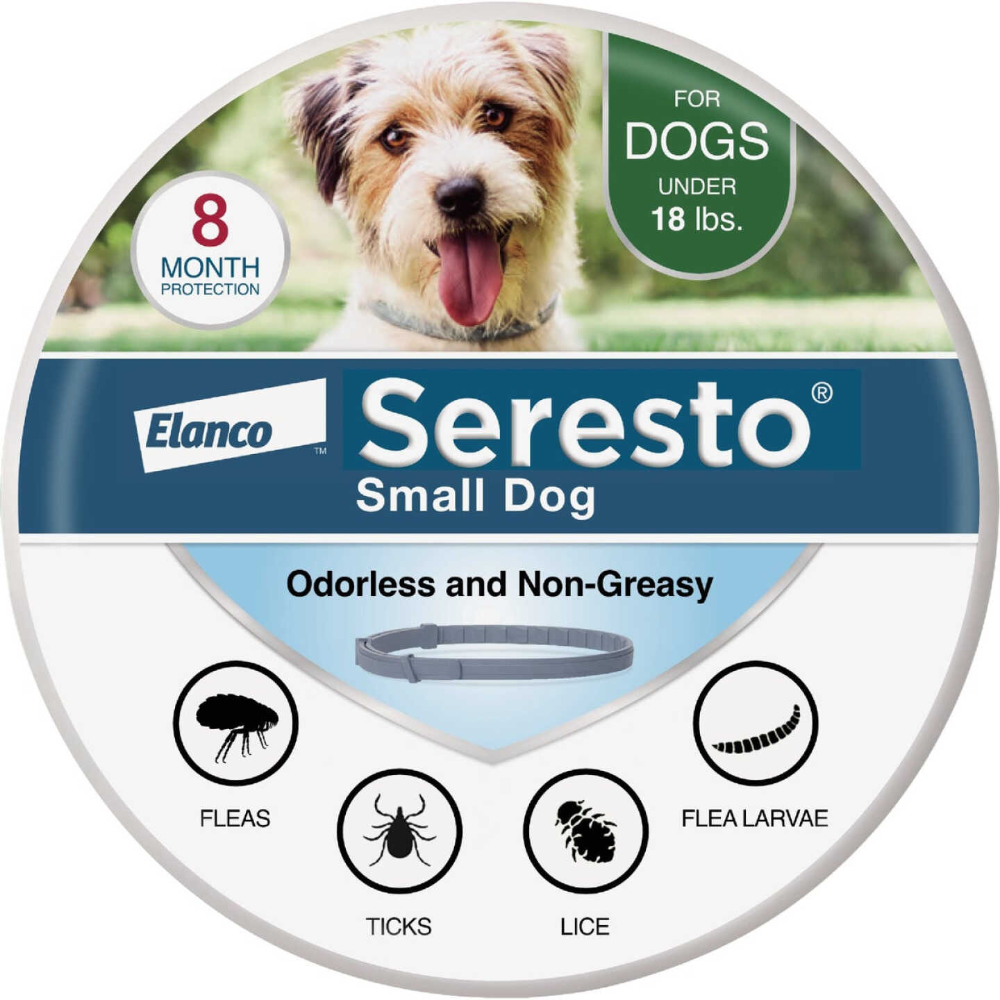 Seresto 8 Month Flea & Tick Collar for Dogs Up to 18 Lb. Image 1