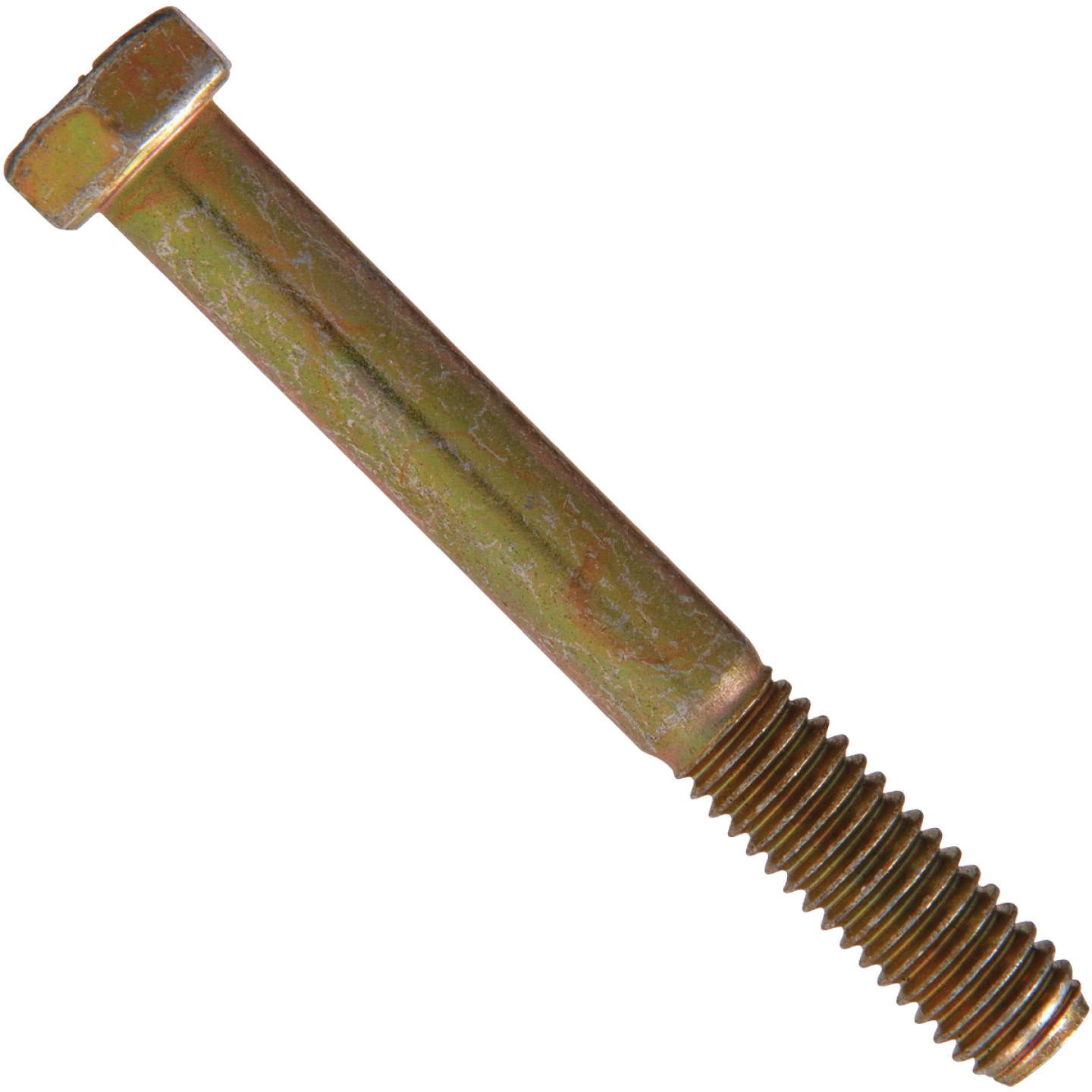 Hillman 3/8 In. x 1 In. Grade 8 Yellow Dichromate Hex Head Cap Screw (100-Count) Image 1